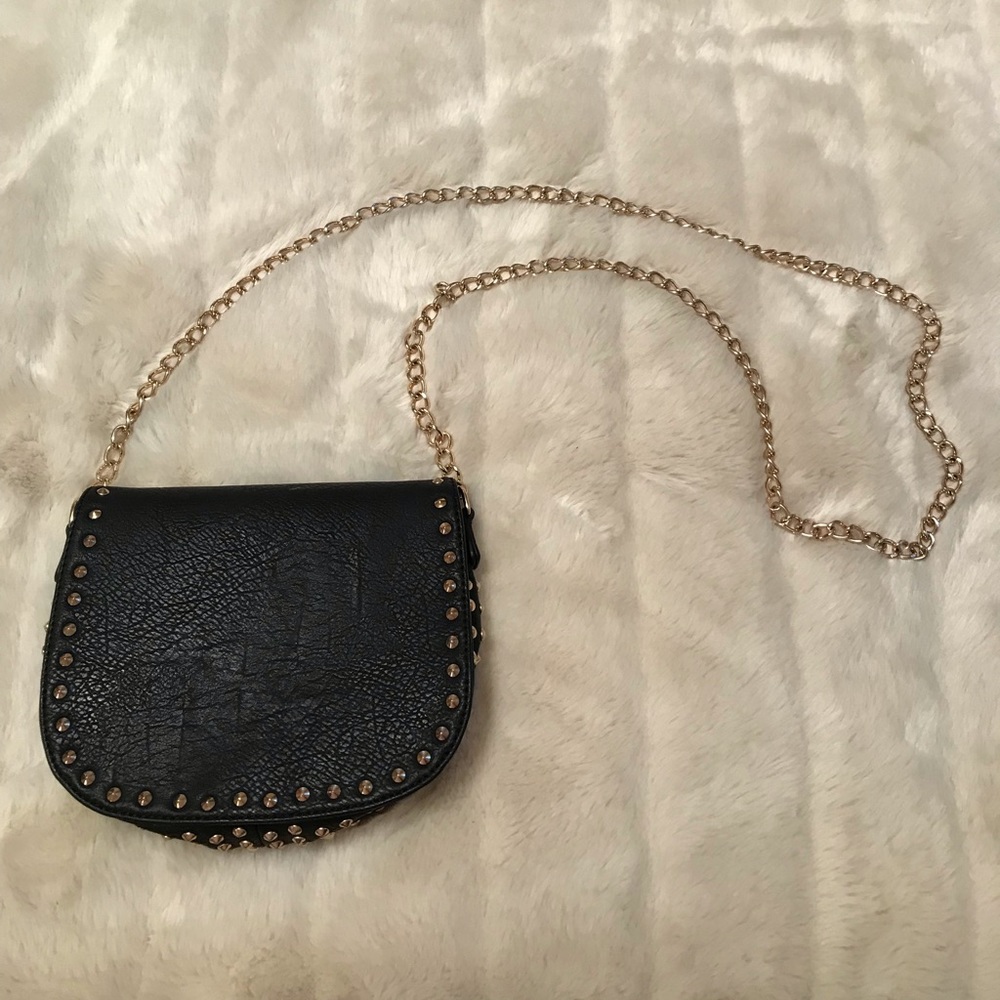 Black Studded Crossbody